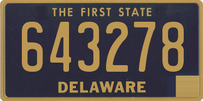 DE license plate 643278