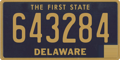 DE license plate 643284