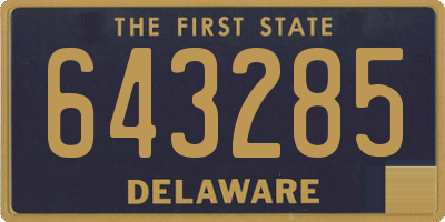 DE license plate 643285