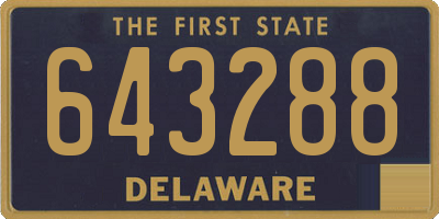 DE license plate 643288