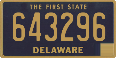 DE license plate 643296