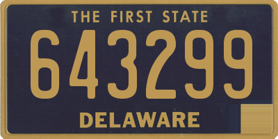 DE license plate 643299