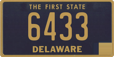 DE license plate 6433
