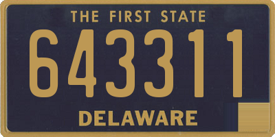 DE license plate 643311
