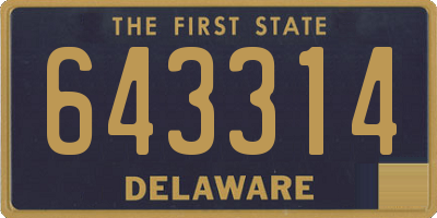 DE license plate 643314
