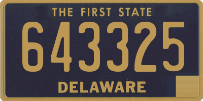 DE license plate 643325