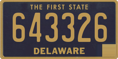 DE license plate 643326