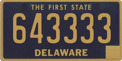 DE license plate 643333