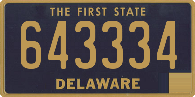 DE license plate 643334