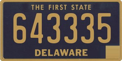 DE license plate 643335