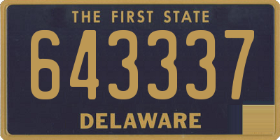 DE license plate 643337