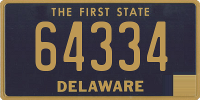 DE license plate 64334