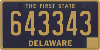 DE license plate 643343