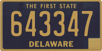 DE license plate 643347