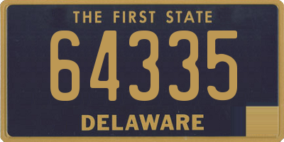 DE license plate 64335