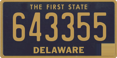 DE license plate 643355