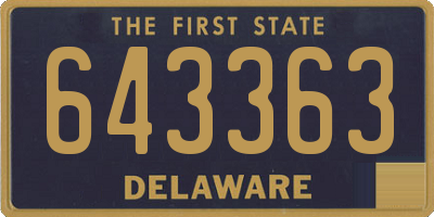 DE license plate 643363