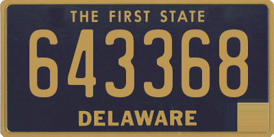 DE license plate 643368