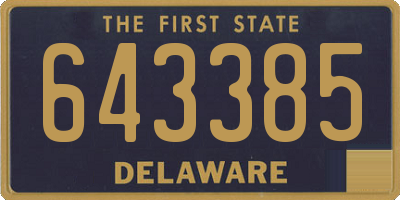 DE license plate 643385