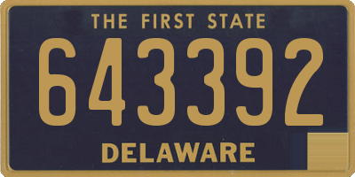 DE license plate 643392
