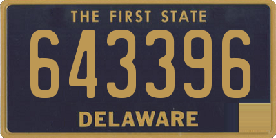 DE license plate 643396