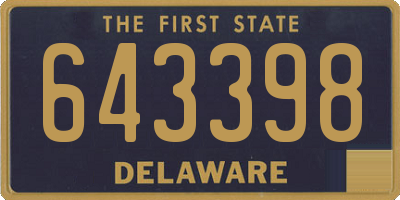 DE license plate 643398
