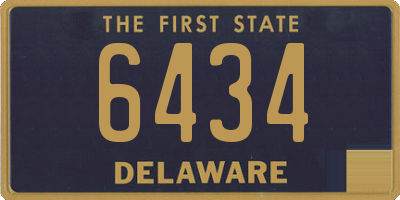 DE license plate 6434