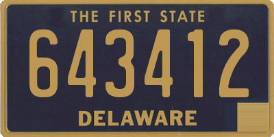 DE license plate 643412