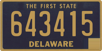 DE license plate 643415