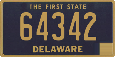 DE license plate 64342