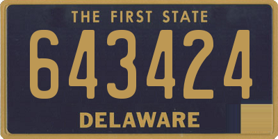 DE license plate 643424