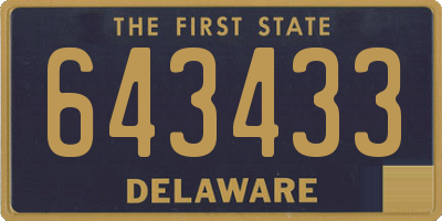 DE license plate 643433