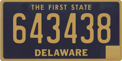 DE license plate 643438