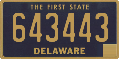 DE license plate 643443