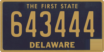 DE license plate 643444