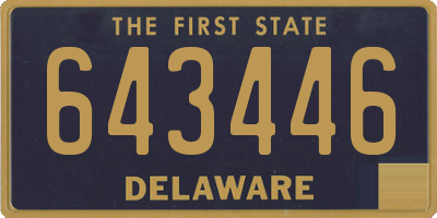 DE license plate 643446