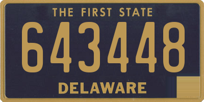 DE license plate 643448