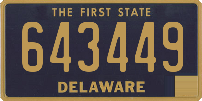 DE license plate 643449