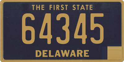 DE license plate 64345