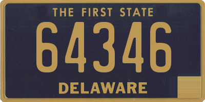 DE license plate 64346