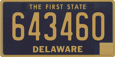 DE license plate 643460