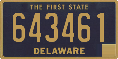 DE license plate 643461