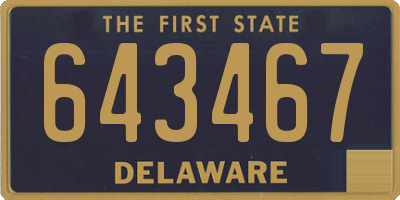 DE license plate 643467