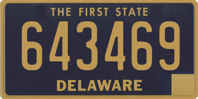 DE license plate 643469