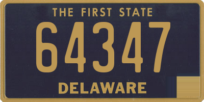 DE license plate 64347