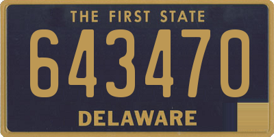 DE license plate 643470