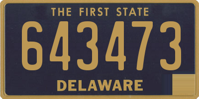 DE license plate 643473