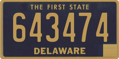 DE license plate 643474
