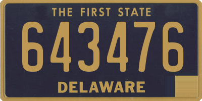 DE license plate 643476