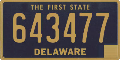 DE license plate 643477
